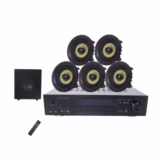 2-4 Channel Small Bluetooth Multi-Home Audio System Equipped with Micro USB/TF, with a High- Efficiency Class-D Amplifier