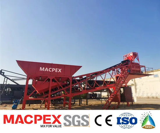 China Mobile Concrete Batching Mixing Plant 25/35/40/60m3 From Manufacturer